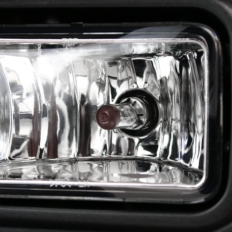 Spec-D Tuning Clear Bumper Driving Fog Lights + Bulbs Compatible