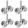 Yexiya 4 Pcs Wheel Trolley Assembly Barn Door Rollers for