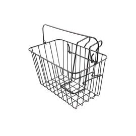 Wire Bike Basket Mesh Shopping Bicycle Front Handle Shopper Black Metal Small