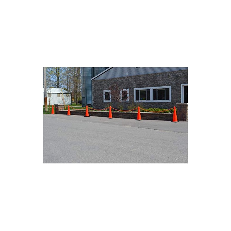 Mr. Chain Traffic Cone and Chain Kit, Traffic Orange, 28-Inch