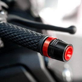 MOWOK Motorrad Lenkergriffe Endkappen Lenkerenden Für Kawasaki Z900 2017-2023 2024 2025 Z400 Z500 Z750 Z800 Z1000 Ninja 500 250 300 400 1000sx ZX10R ZX6R Versys650 Z900rs Z900se Zubehör (Rot)