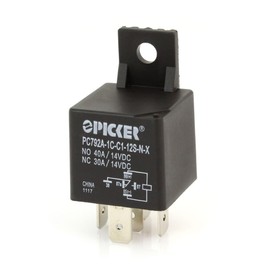(x2) PC792A-1C-C1-12S-DN-X-2 | 5 Pin SPDT 12 VDC Coil, 40/30 Amp Switching, Mini ISO Sealed Automotive Plug in Relay with Plastic MTG Bracket and Diode | Cross: G8JN-1C7T-DC12