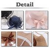 White Fang CZ051 Women's Straw Hat, Ruffle, Satin, Ribbon, Cute,