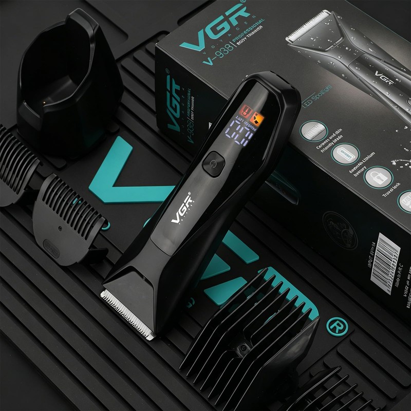 VGR 938 Body Hair Trimmer for Men, Cordless IPX7 Waterproof