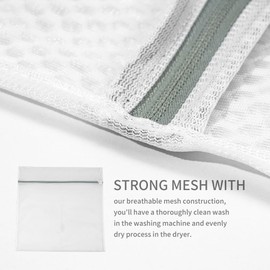 Guozcaray 3 Pcs 24 * 24 large laundry bag, laundry storage, washing machine bag with zipper mesh, travel storage and sorting bag for Clothes,Fitted sheets,Sweater, Shoes