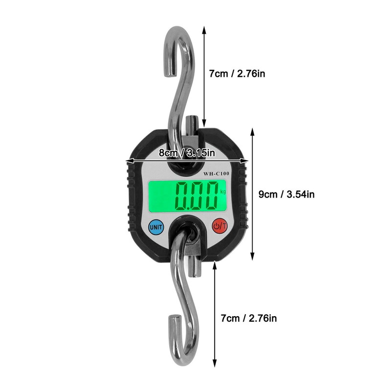 Hanging Scale LCD Digital Display 150KG Range Weighing Tool for