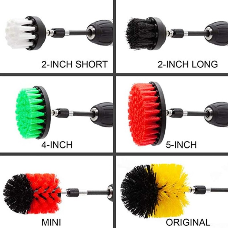 axGear Drill Brush Attachment Set 22 Pieces for Power Drill