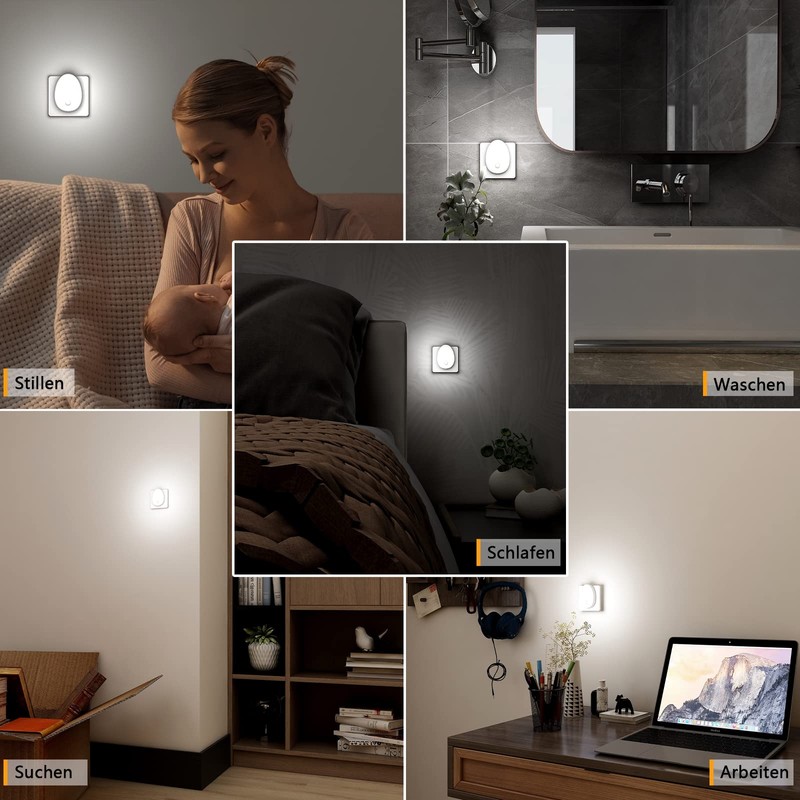 Lyridz Night Light with Motion Sensor, Dimmable Cool White Bright