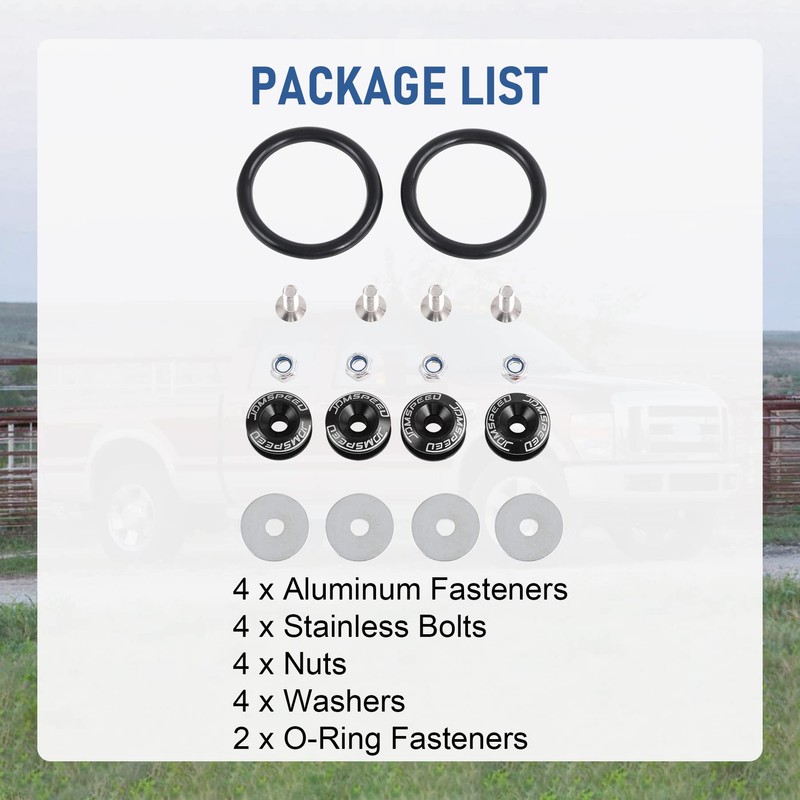 JDMSPEED JDMSPEED Black Universal CNC Billet Bumper Trunk Quick Release