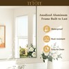 TETOTE Brushed Nickel Bathroom Mirror 24" x 30" Rectangle Beveled
