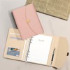 PU Leather A5 Binder Notebook, 6 Ring Budget Binder Journal
