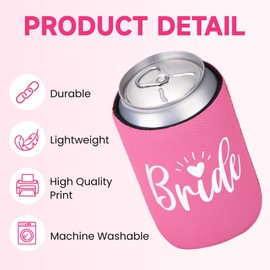 Bride and Groom Can Coolers Set of 2, Insulated Neoprene Drink Sleeves for Wedding Favors, Best Wedding Gift for Newlyweds