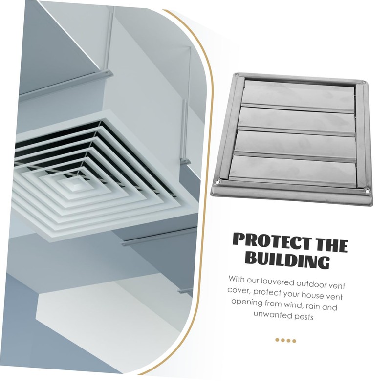 COHEALI Stainless Steel Dryer Vent Cover Louvered Outdoor Vent Cap
