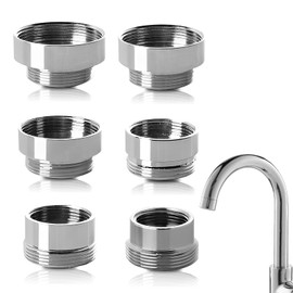 6 Pcs Faucet Adapter Kit, Tap Adapter for Hose, Tap Adapter, Sink Hose Adapter,
