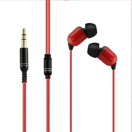 KautFair Wired In-Ear Headphones Wired Stereo Noise Cancelling 3.5mm In-Ear Headphones Compatible with Most 3.5mm Devices (Red)