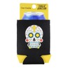 Sugar Skull Graphic Collapsible Can Coolie Black