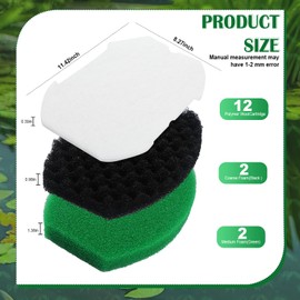 Nuanchu 2 Set Pond Filter Kits Foam Replacement Set Polymer Wool Filter Pads Fits Inpond 5-in-1 600-gallon and Inpond 6-in-1 900-gallon for Outdoor Fish Pond Maintenance