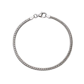 Treasure Bay Mens Womens Sterling Silver Foxtail Chain Bracelet 925 Sterling Silver Made in Italy length: 17.5cm 18.5cm (19.5)