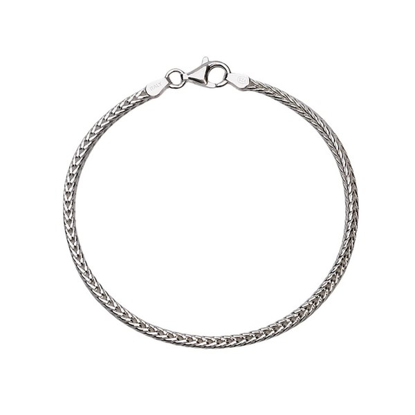 Treasure Bay Mens Womens Sterling Silver Foxtail Chain Bracelet 925