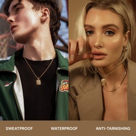 ANDRO Initial Necklace (Gold, R)