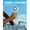 WIXBOSHU Portable Handheld Turbo Fan Foldable Personal Fans, 5 Gear