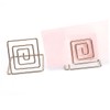 Gadpiparty 60pcs Square Memo Holders Base Silver Table Number Clips