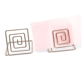 Gadpiparty 60pcs Square Memo Holders Base Silver Table Number Clips for Weddings Restaurants and Events Stylish Place Card Holders for Celebrations and Gatherings