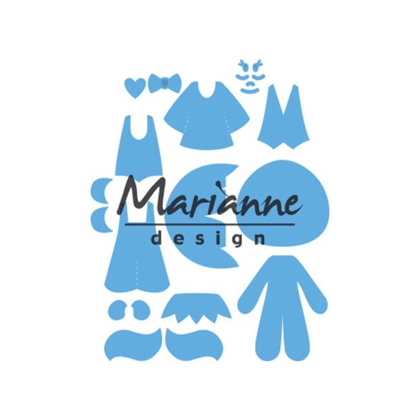 Marianne Design LR0474 Kim's Copains Matrice de Découpe Métal Bleu 16 x 13 x 0,5 cm