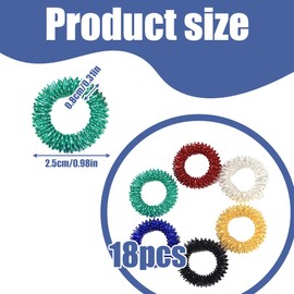 SGERUFZ Pack of 18 Massage Rings, Finger Acupressure Ring, Massage Rings for Finger Acupressure Ring, Massage Ring for Stress Reducer and Promote Blood Circulation, Finger Massage or Toe Massage