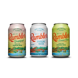 AUTX RAMBLER Sparkling Water, Texas Limestone Mineral Blend, Variety Pack (Original, Lemon-Lime, Grapefruit), 12-Ounce Cans, One 8-Pack Each x 3 Flavors (24 Cans Total)