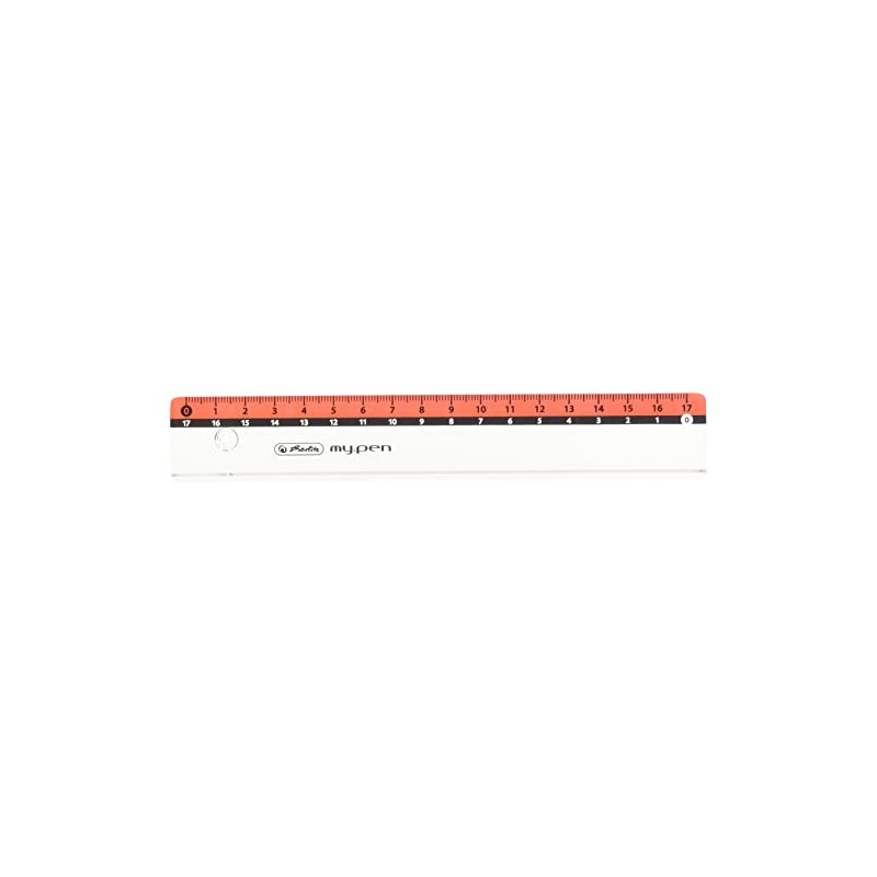Herlitz 11367984 my.pen Ruler, 17 cm, Plastic, Assorted Colours (No