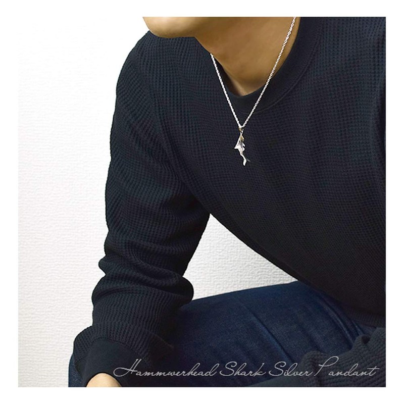 Shinjuku Silver 925 Men's Pendant Top, Shark, Creature, Hammerhead Shark,