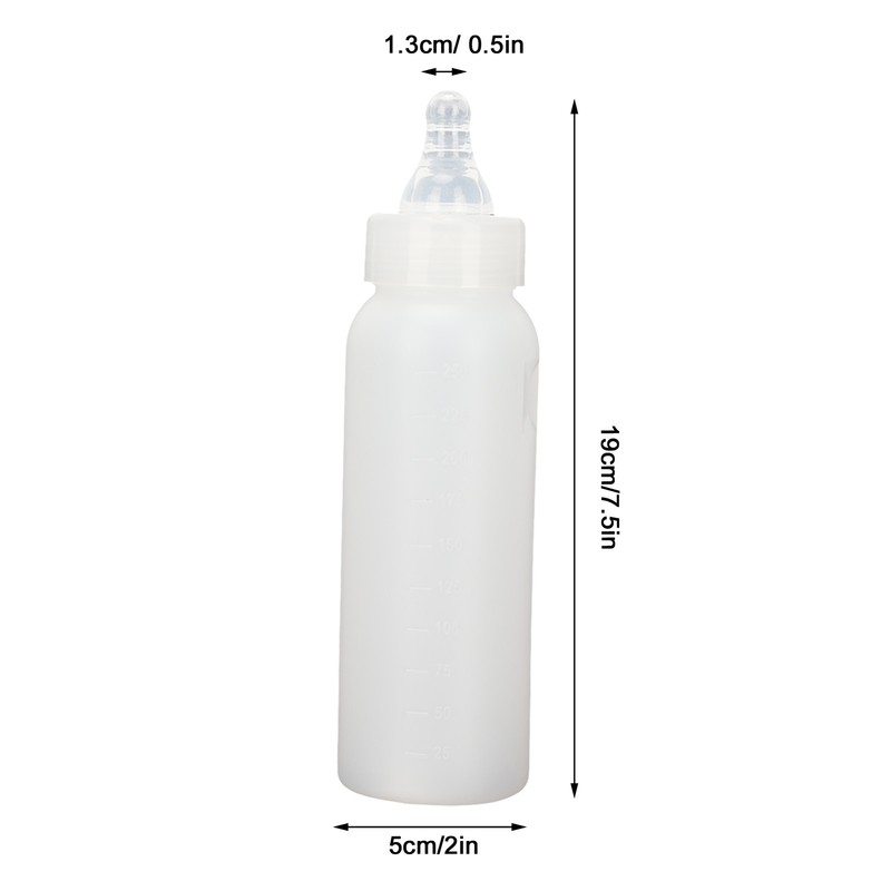 10pcs Small Animal Feeding Bottle Soft Silicone Nipple Thickened Pet