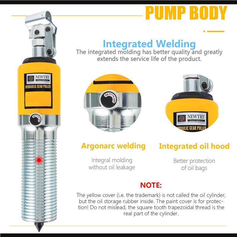 NEWTRY 15 Ton Hydraulic Gear Puller Kit, Wheel Bearing Pulling