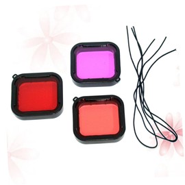 FELTECHELECTR 3pcs Diving Protective Filter Lens Cover for High Transmission Tempered Scratch Resistant for Underwater Photography Activities