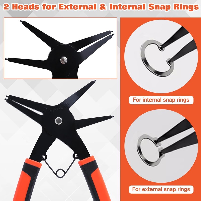 LEONTOOL Snap Ring Pliers, Dual Use, Snap Ring Pliers, For