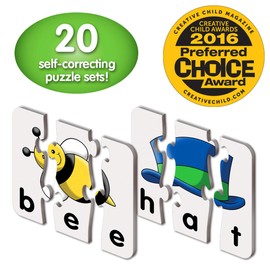 The Learning Journey: Match It! - 3 Letter Words - 20 Self-Correcting Reading & Spelling Puzzles with Matching Images