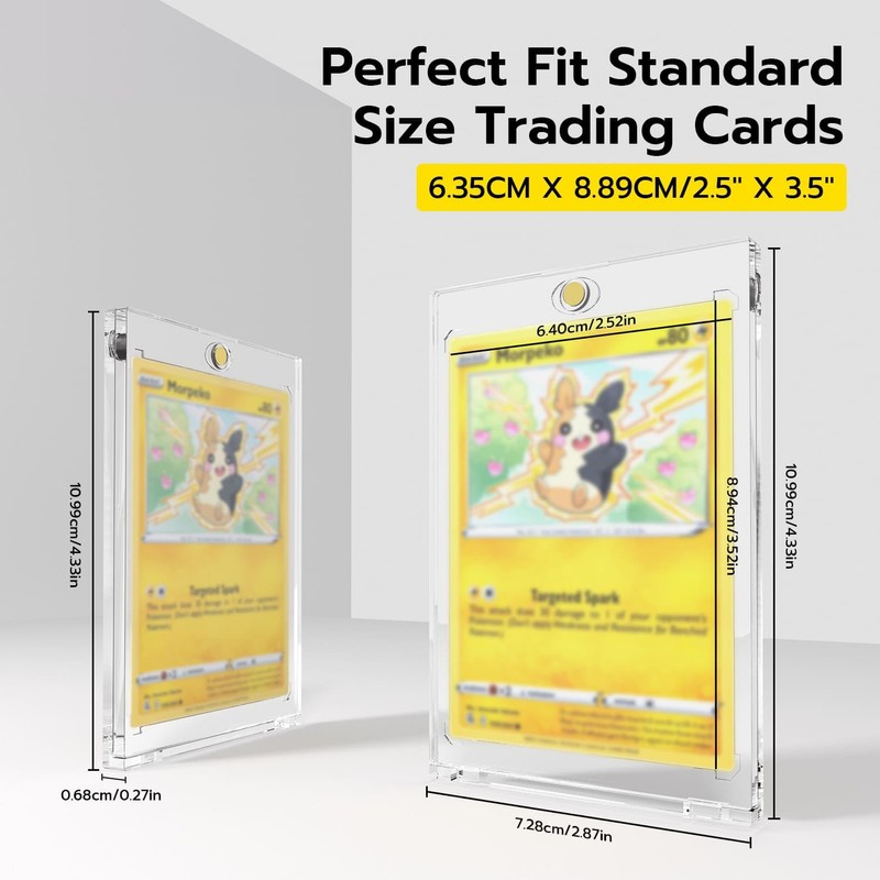 Mcbazel 35PT Magnetic Card Holder,Magnetic Trading Card Holders(Box of 10),Game