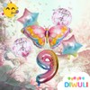 DIWULI Butterfly Balloons 9 Years - Number Birthday