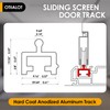 OTIIALOT Anodized Aluminium Sliding Screen Door Track,Sliding Door Bottom Track