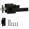 ZLLkeji Keyless Door Lock Door Handle Set Black Handle Set