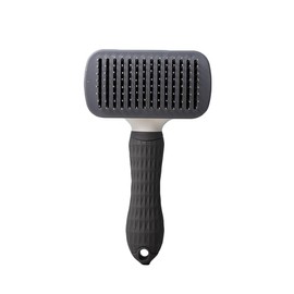 Self Cleaning Slicker Brush, Dog Cat Bunny Pet Grooming Shedding Brush，Deshedding Pet Supplies Accessories (Blue) (Gray)