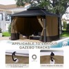 BPS 10' x 10' Gazebo Privacy Curtains with Double Zipper,