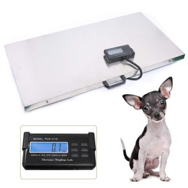 Veterinary Scale, 660LB Digital Livestock Platform Scale, Electronic Stainless Steel Digital Scale, Heavy Duty Postal Scale Pet Scale Dog Scales with Power Adapter for Vet Animal Pet Cat Dog