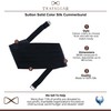 Trafalgar Men's Sutton Solid Color Silk Cummerbund, Black