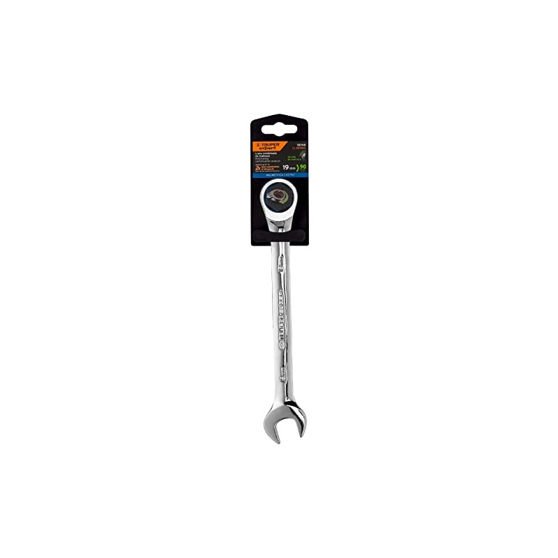 Truper Expert LL-2019MX, Llave combinada con matraca, milimétrica 19 mm