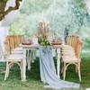 6 Packs Cheesecloth Table Runner,Dusty Blue Table Runner,Gauze Boho Rustic