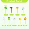 GDFHBD 48 Pieces Mini Plastic Fruit Signs, Cute Cartoon Animals,