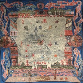 Unbranded Silk Scarf for Women Print Square