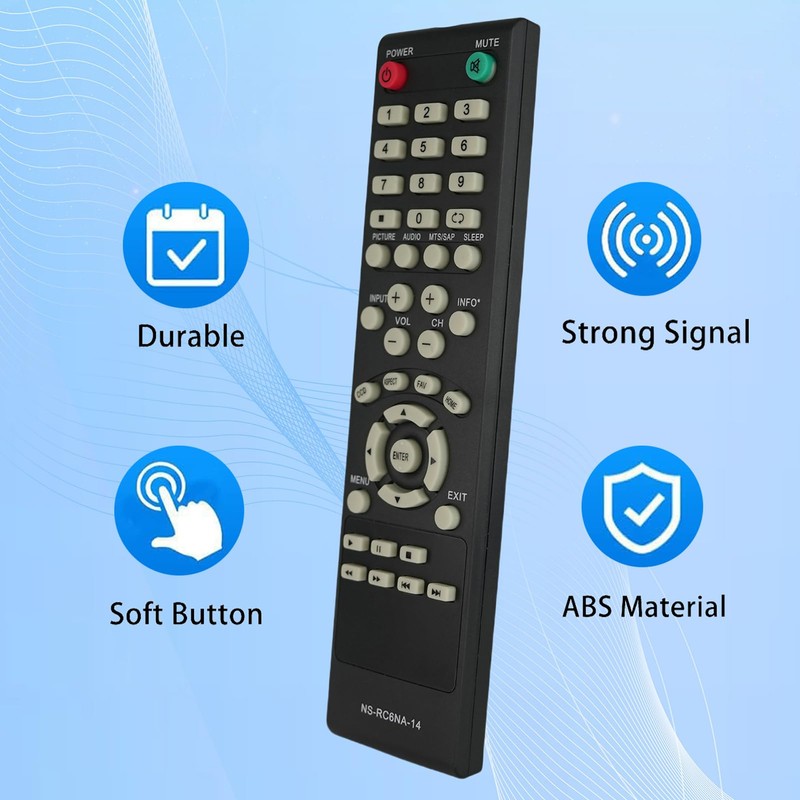Replacement Remote Control Compatible for Insignia TV NS-24E40SNA14 NS-32D20SNA14 24"